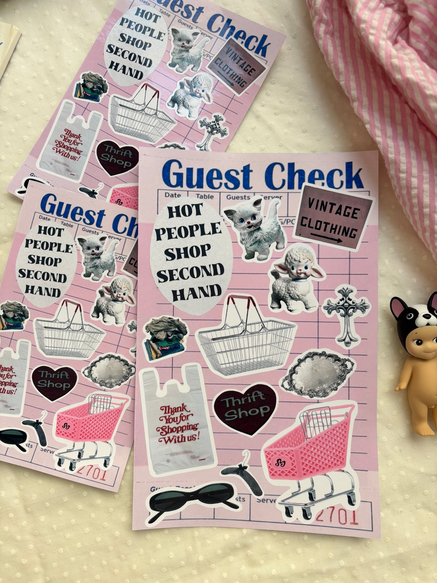 Thrift goddess sticker sheet