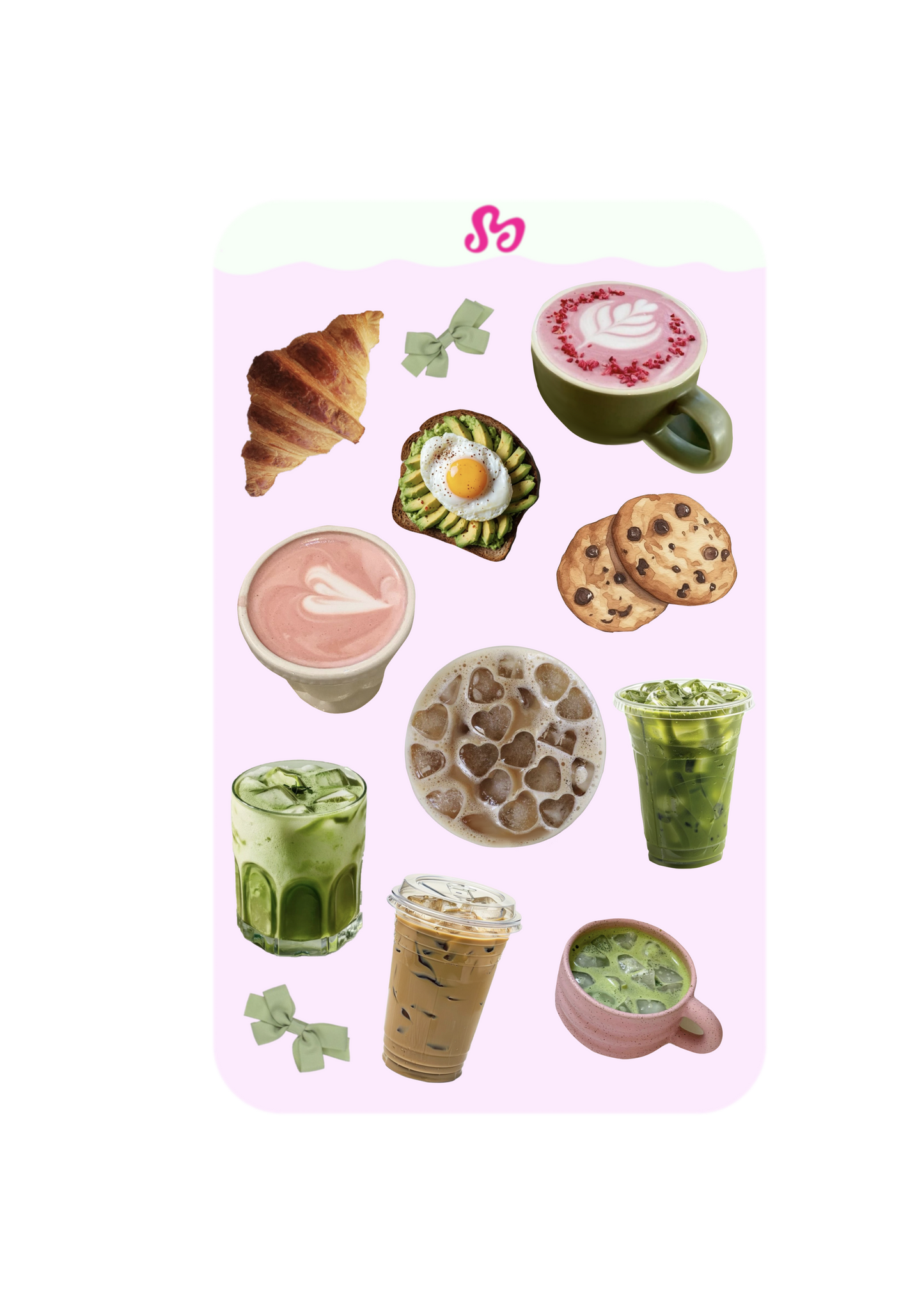 Coffe shop sticker sheet
