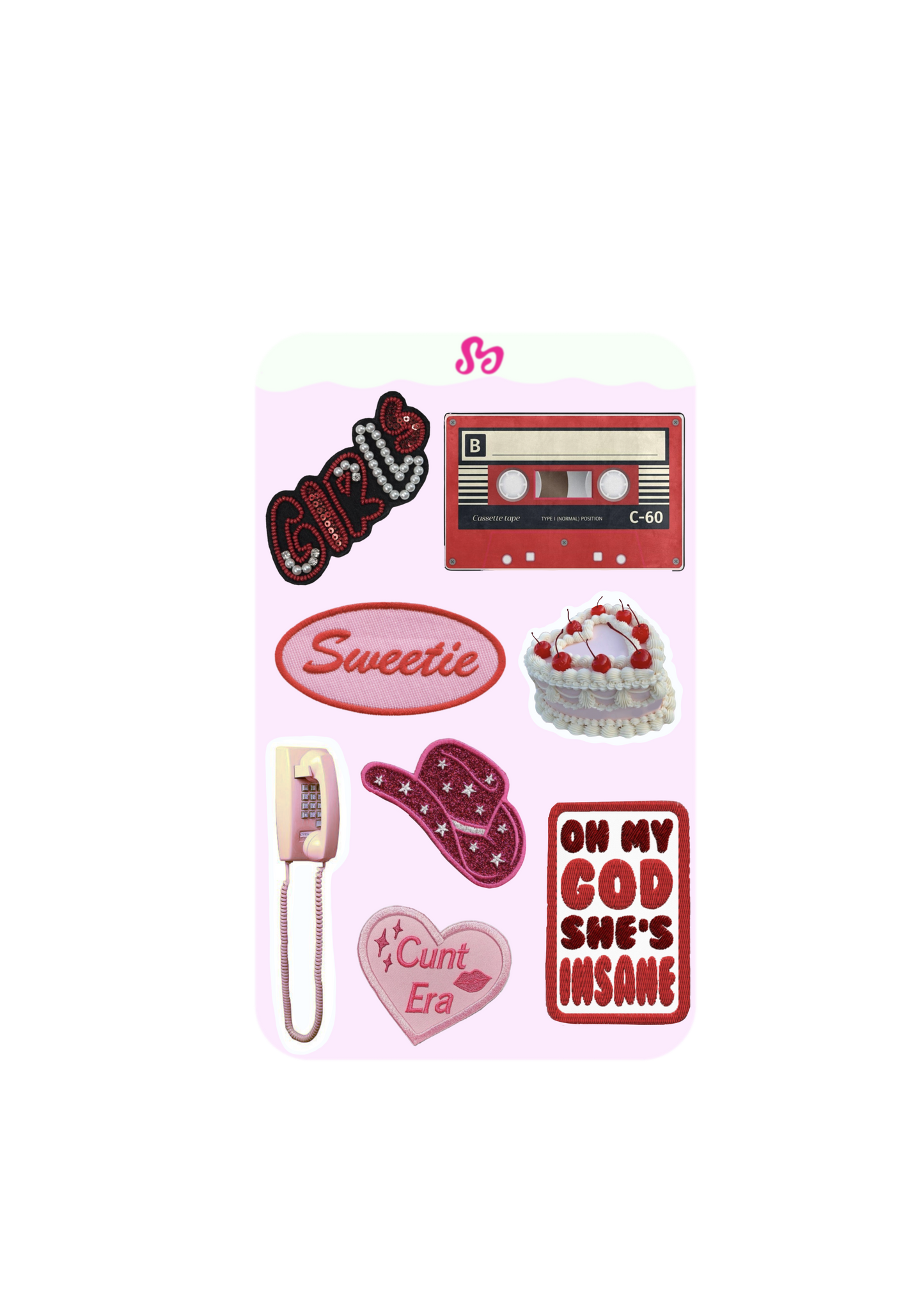 For the girlies stickers sheet