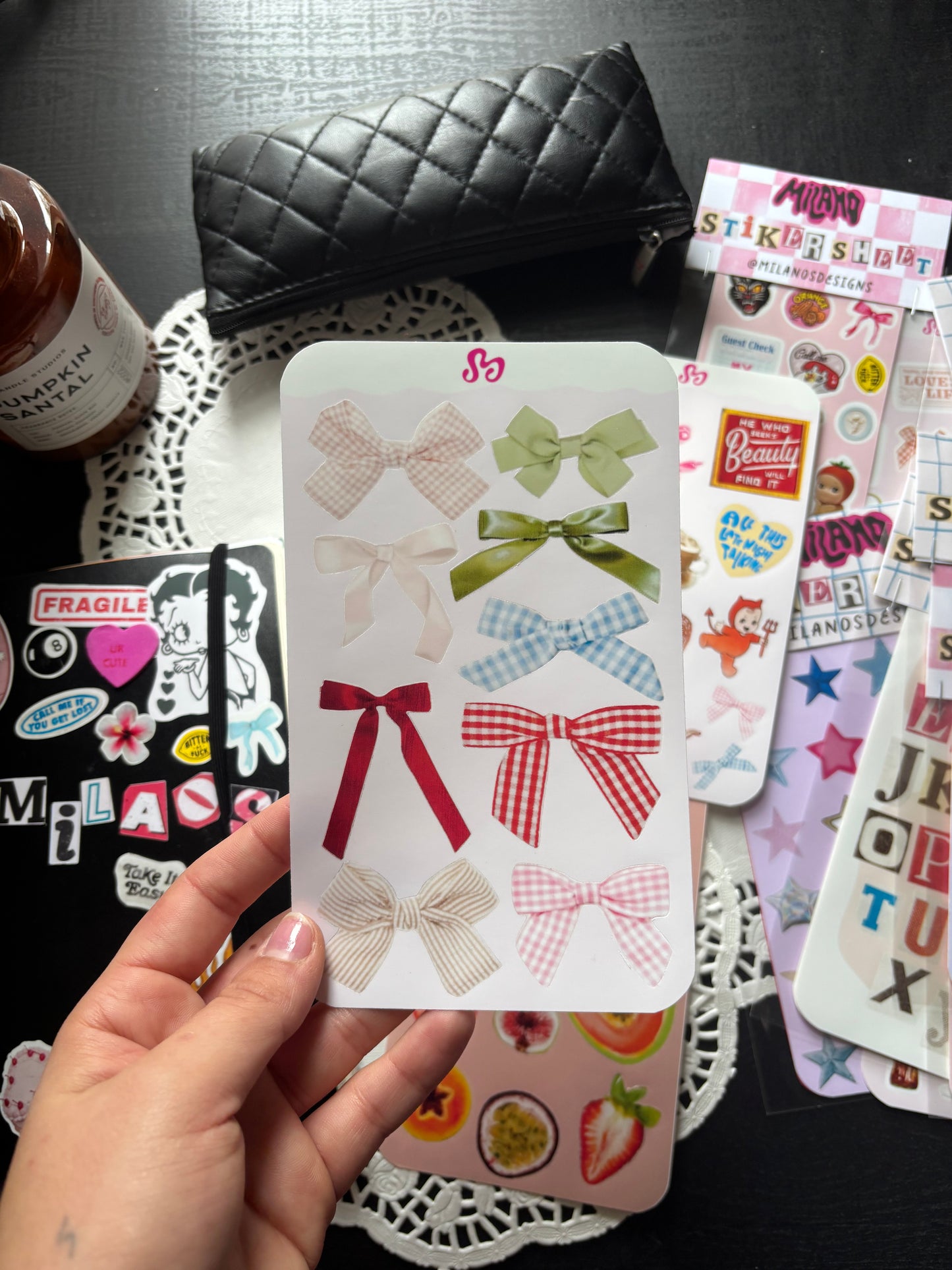 Cutzie bows sticker sheet