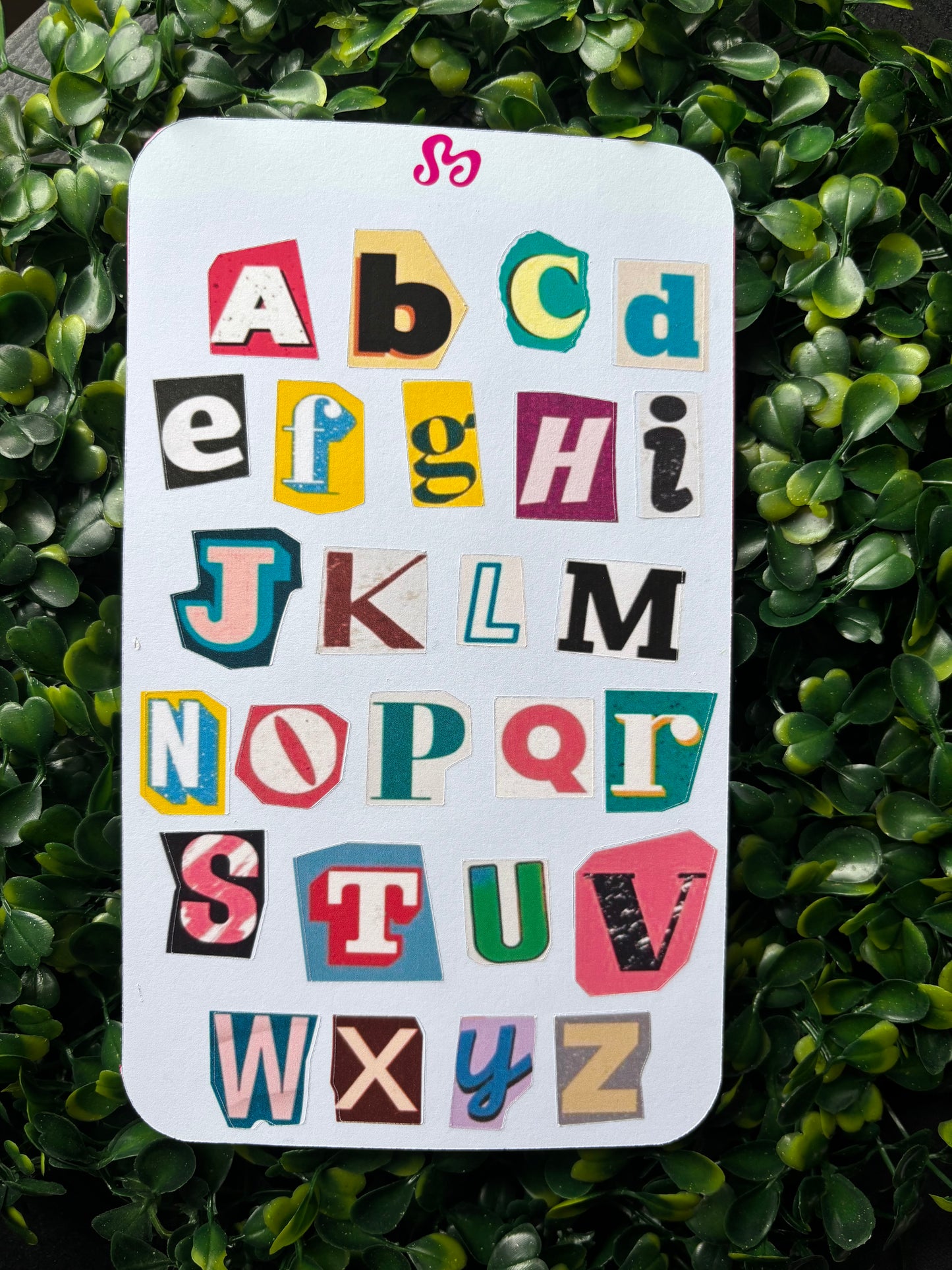 Magazine letters stickers sheet (pc of 2)