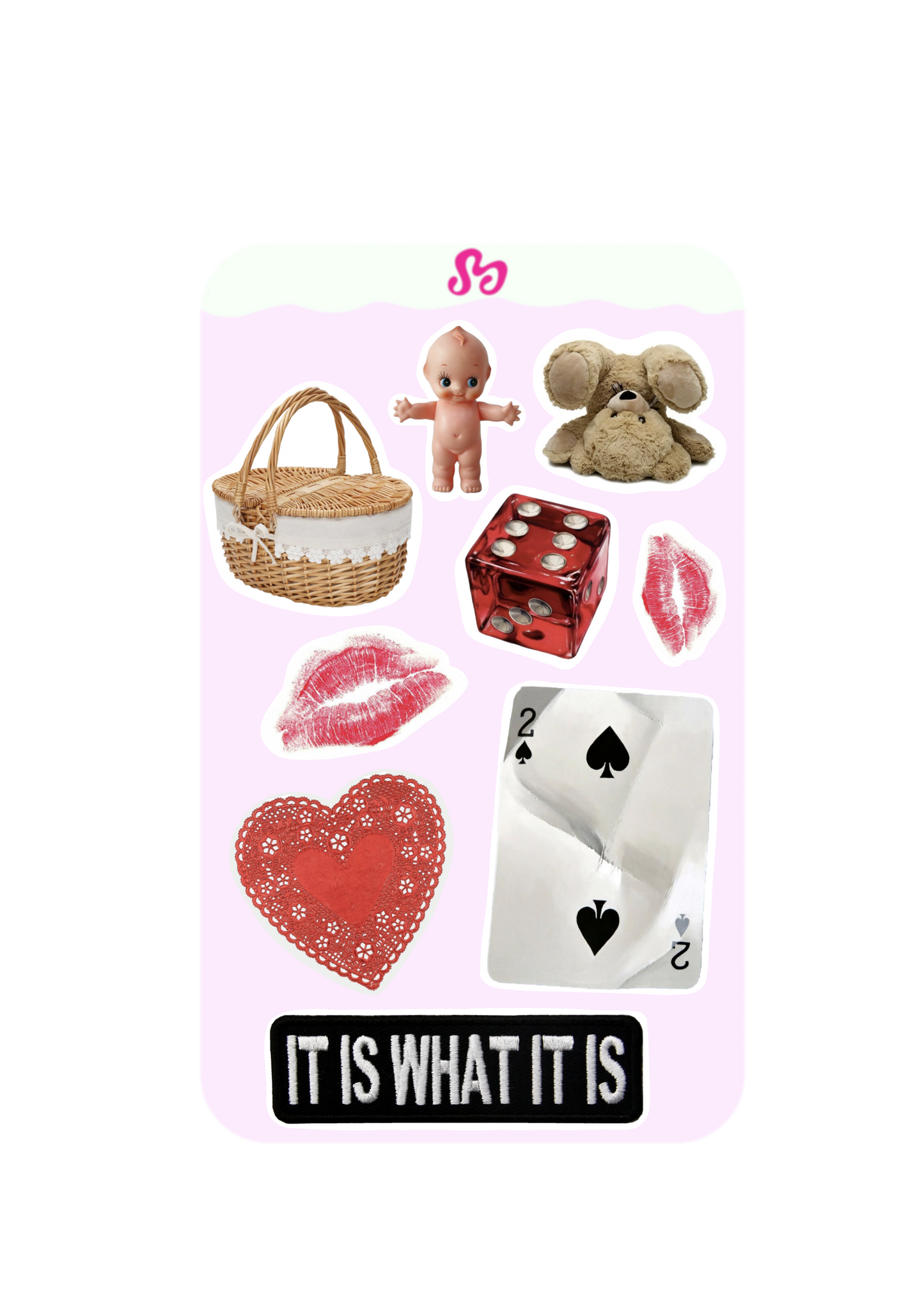 Silly goofy mood sticker sheet