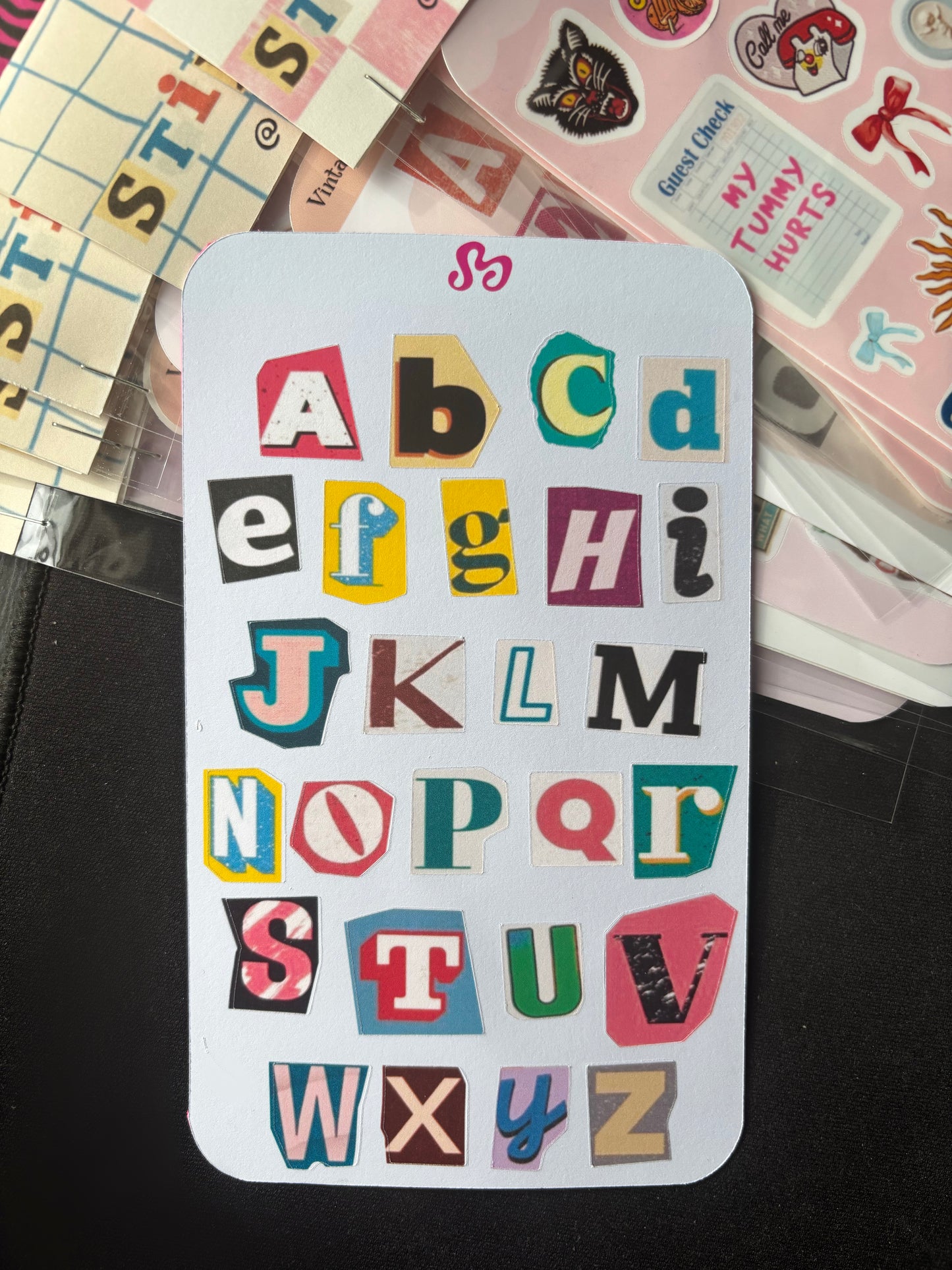 Magazine letters stickers sheet (pc of 2)
