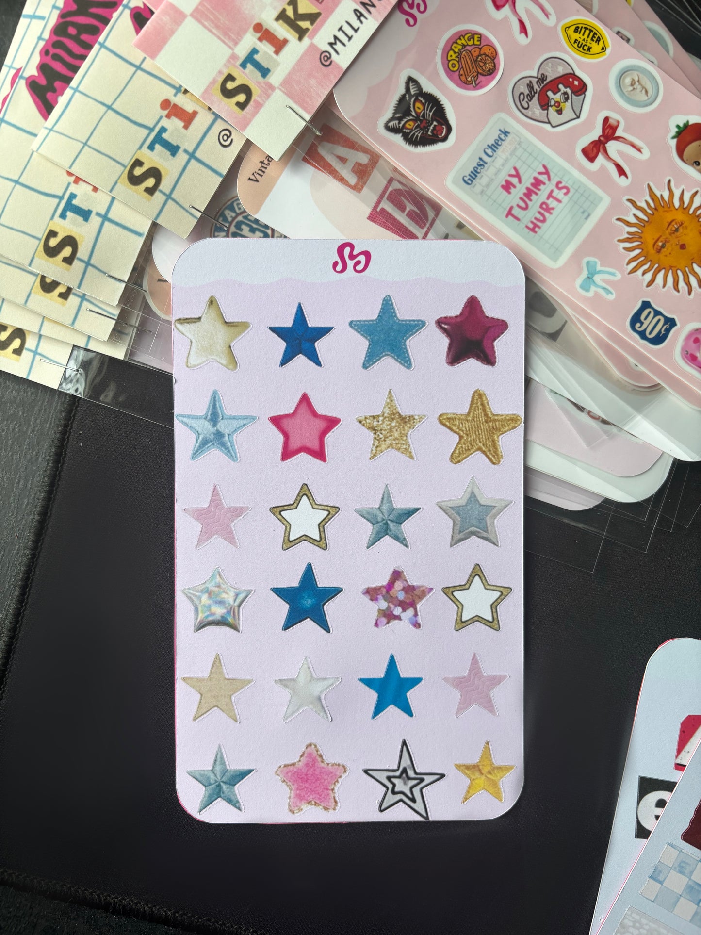 Star sticker sheet