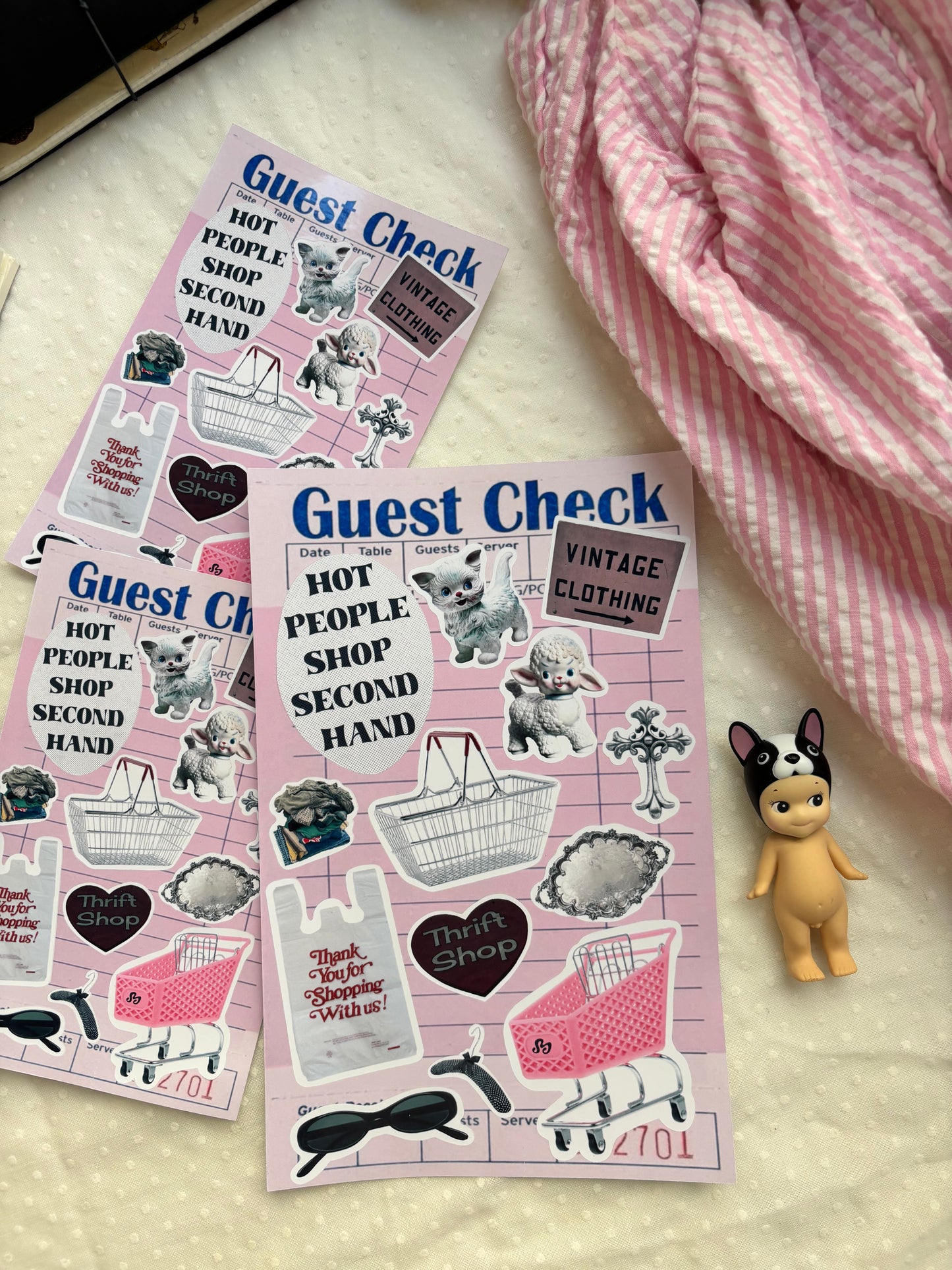 Thrift goddess sticker sheet