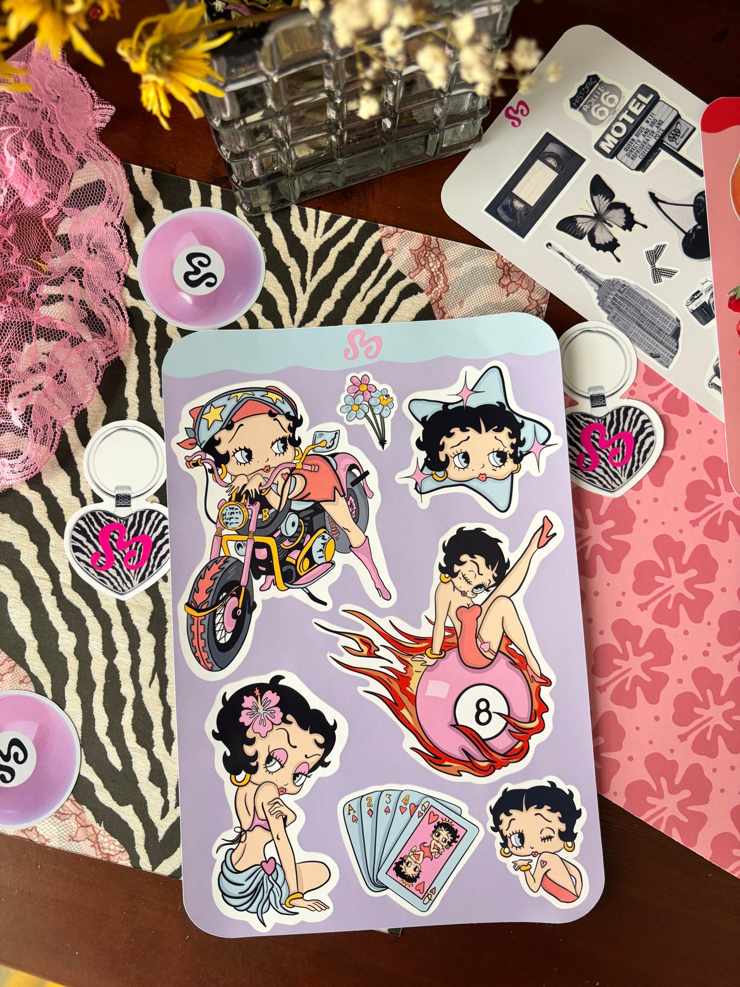 Summer Betty sticker sheet