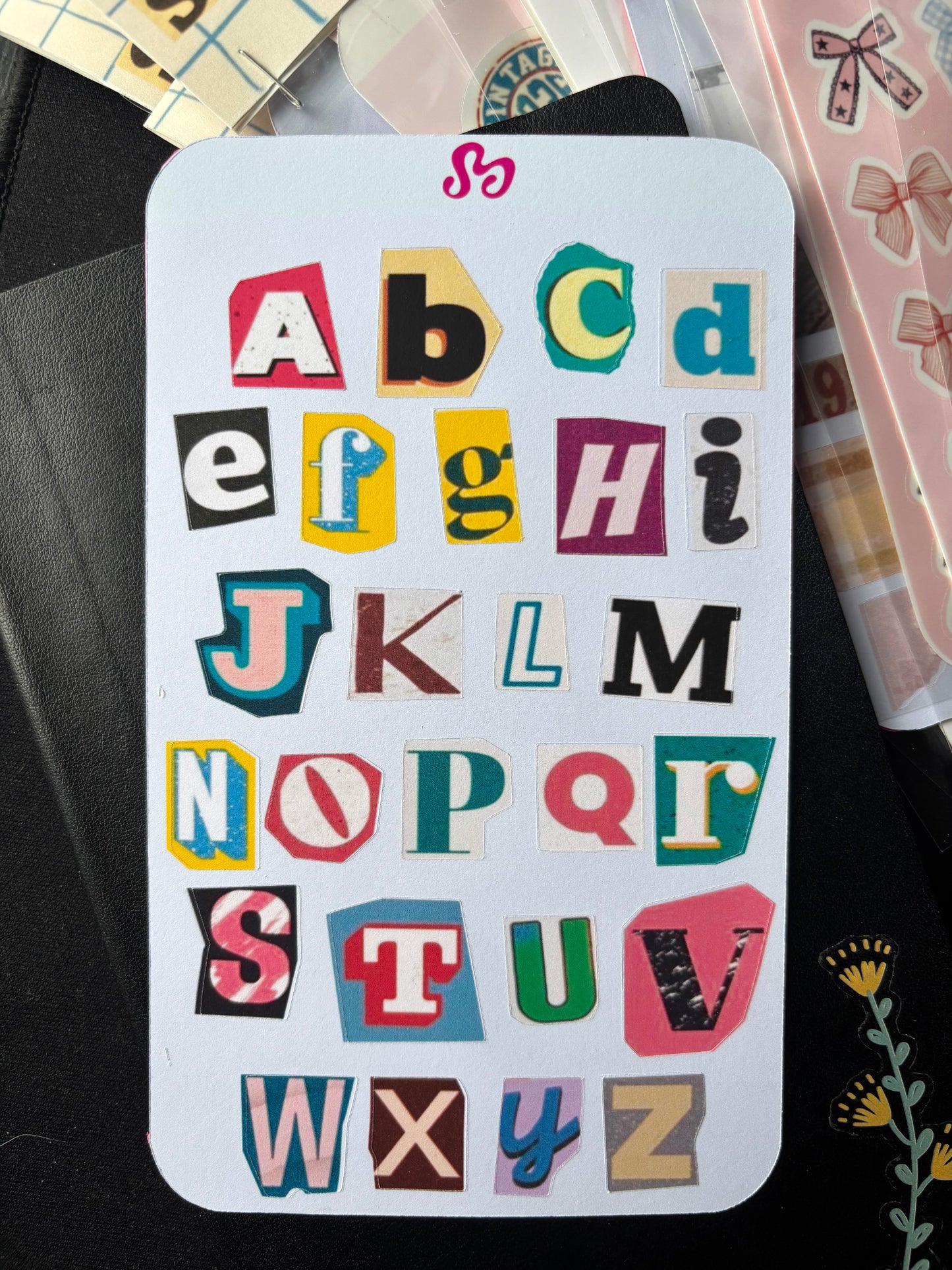 Magazine letters stickers sheet (pc of 2)