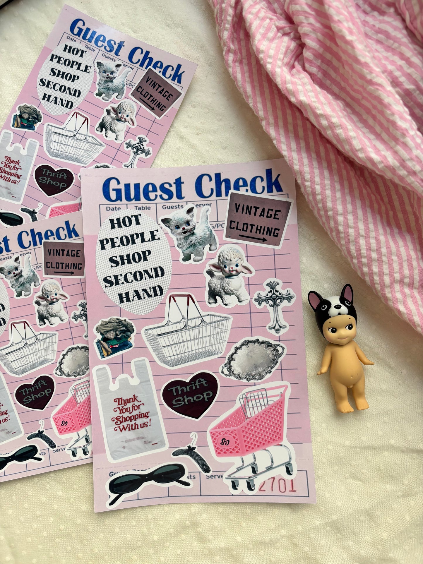 Thrift goddess sticker sheet