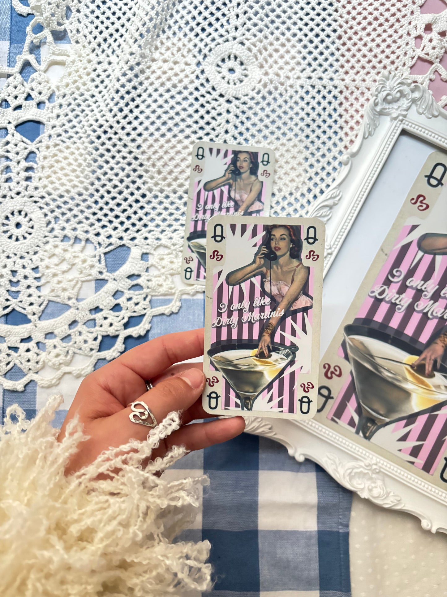 Dirty Martinis playing card stickers