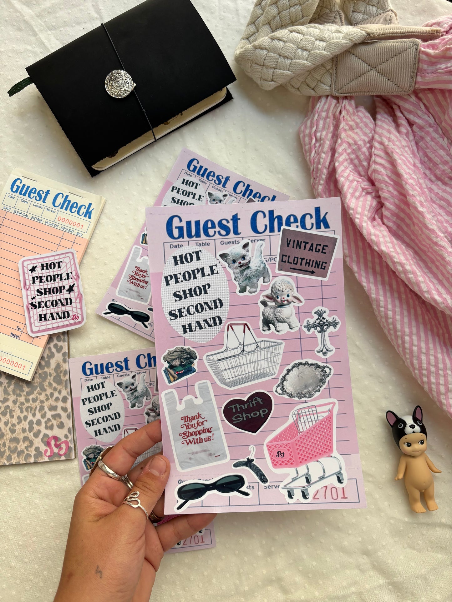 Thrift goddess sticker sheet