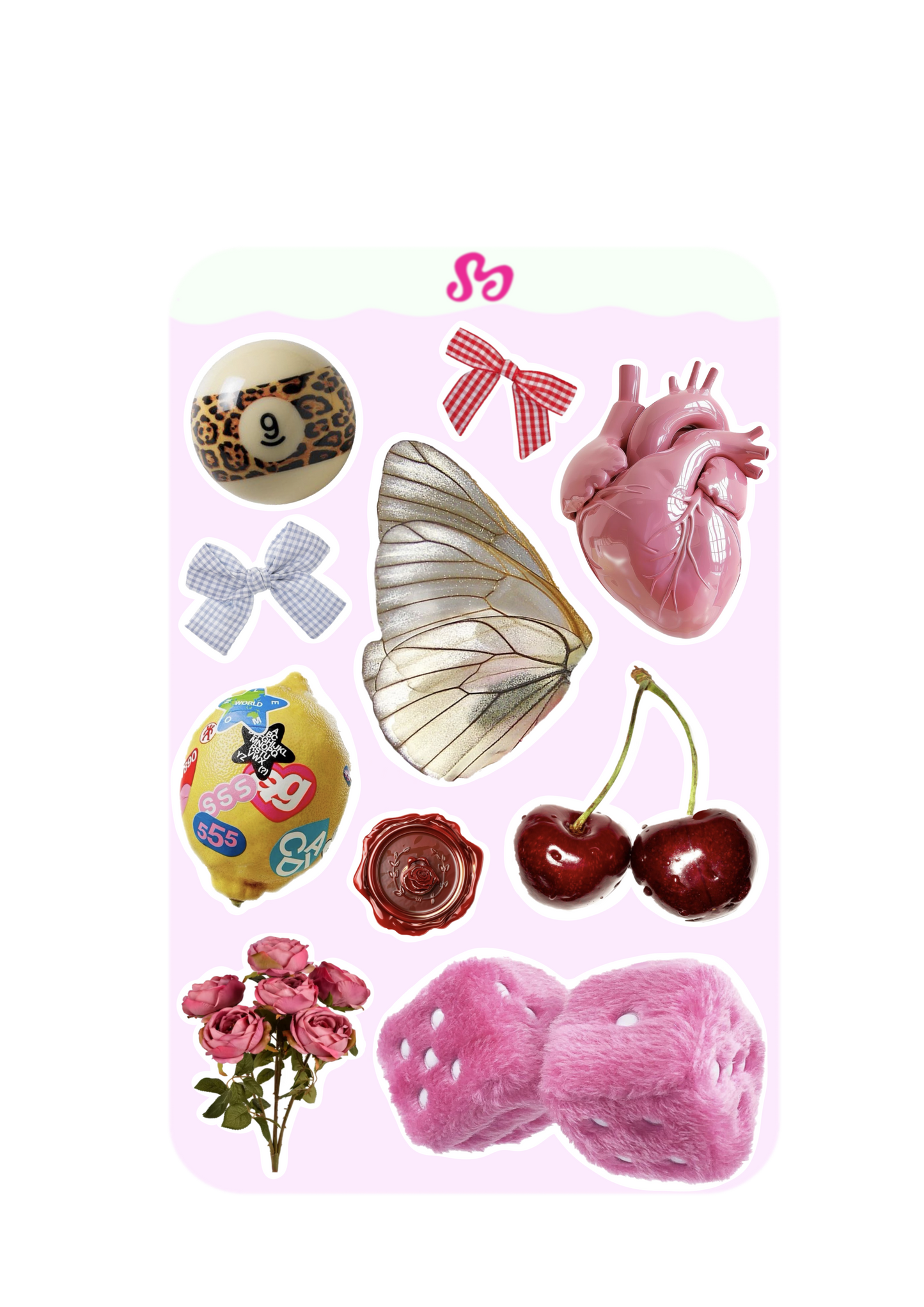 XL baddie sticker sheet
