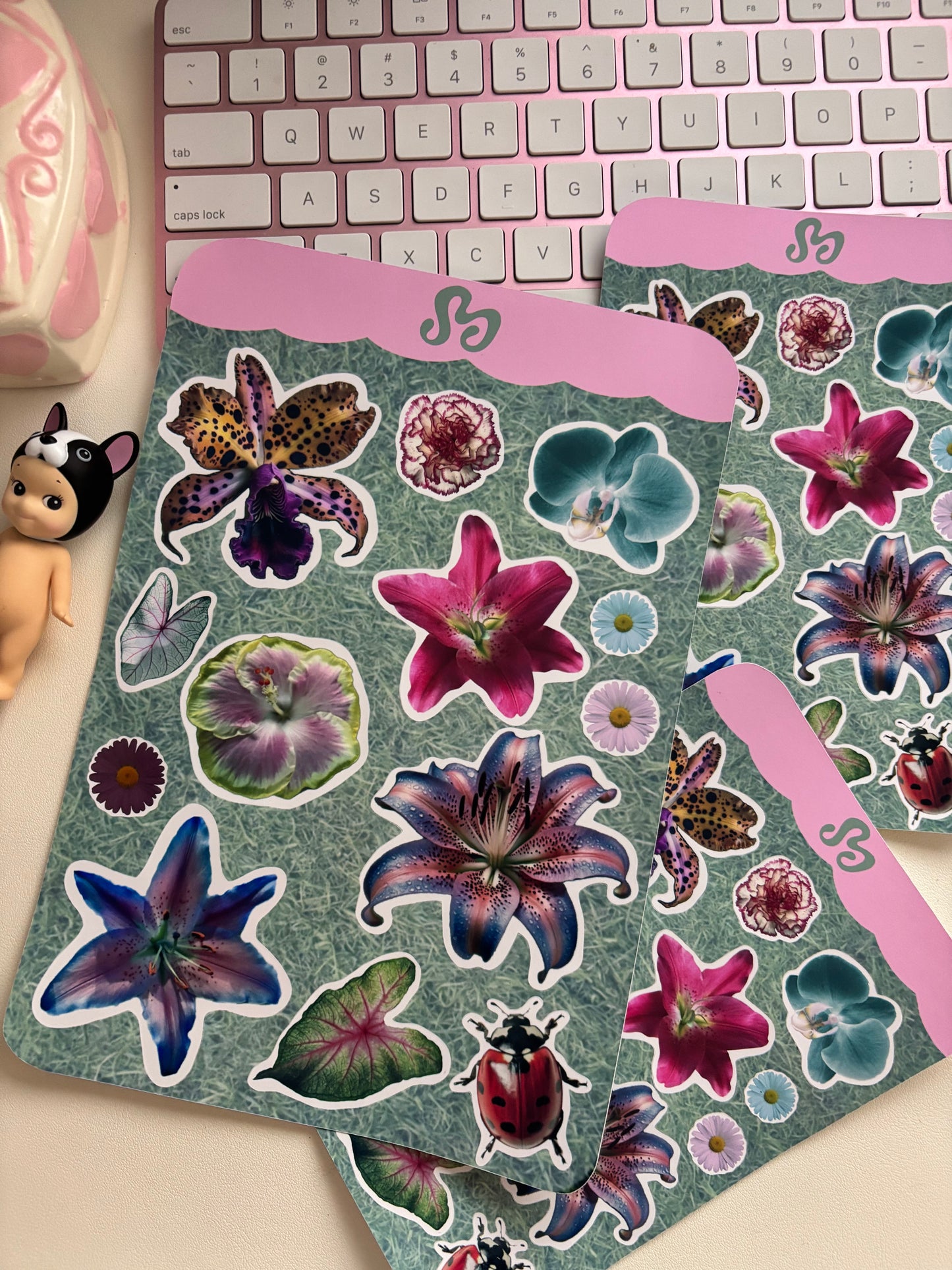 Pretty Flower Sticker sheet