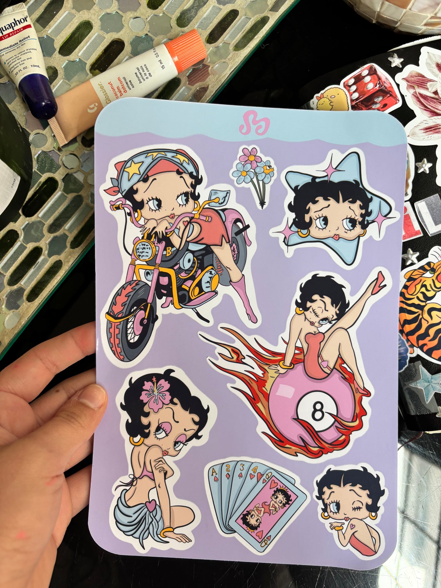 Summer Betty sticker sheet