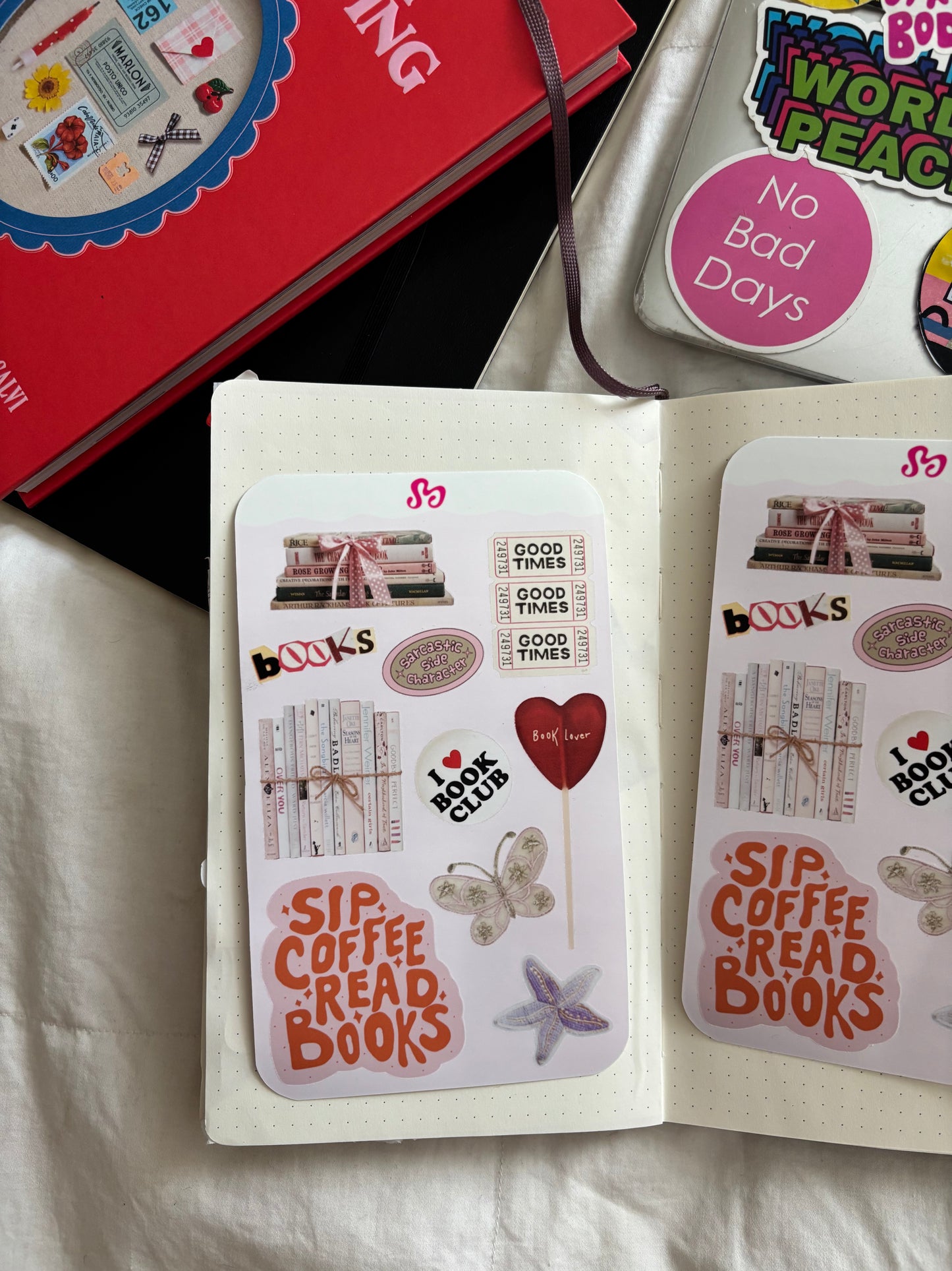 Book lover sticker sheet