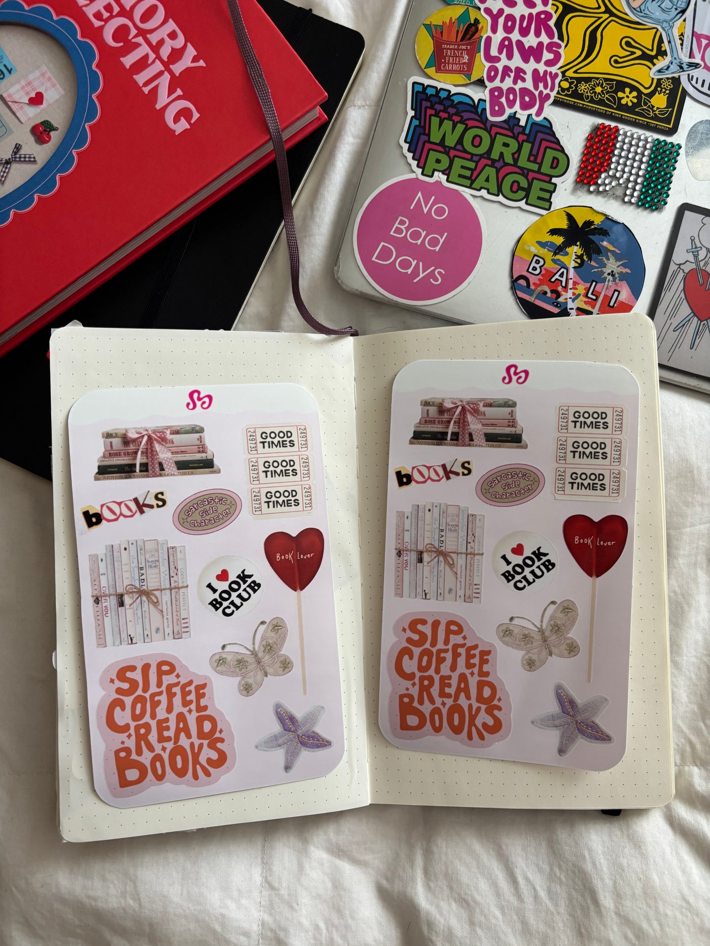 Book lover sticker sheet