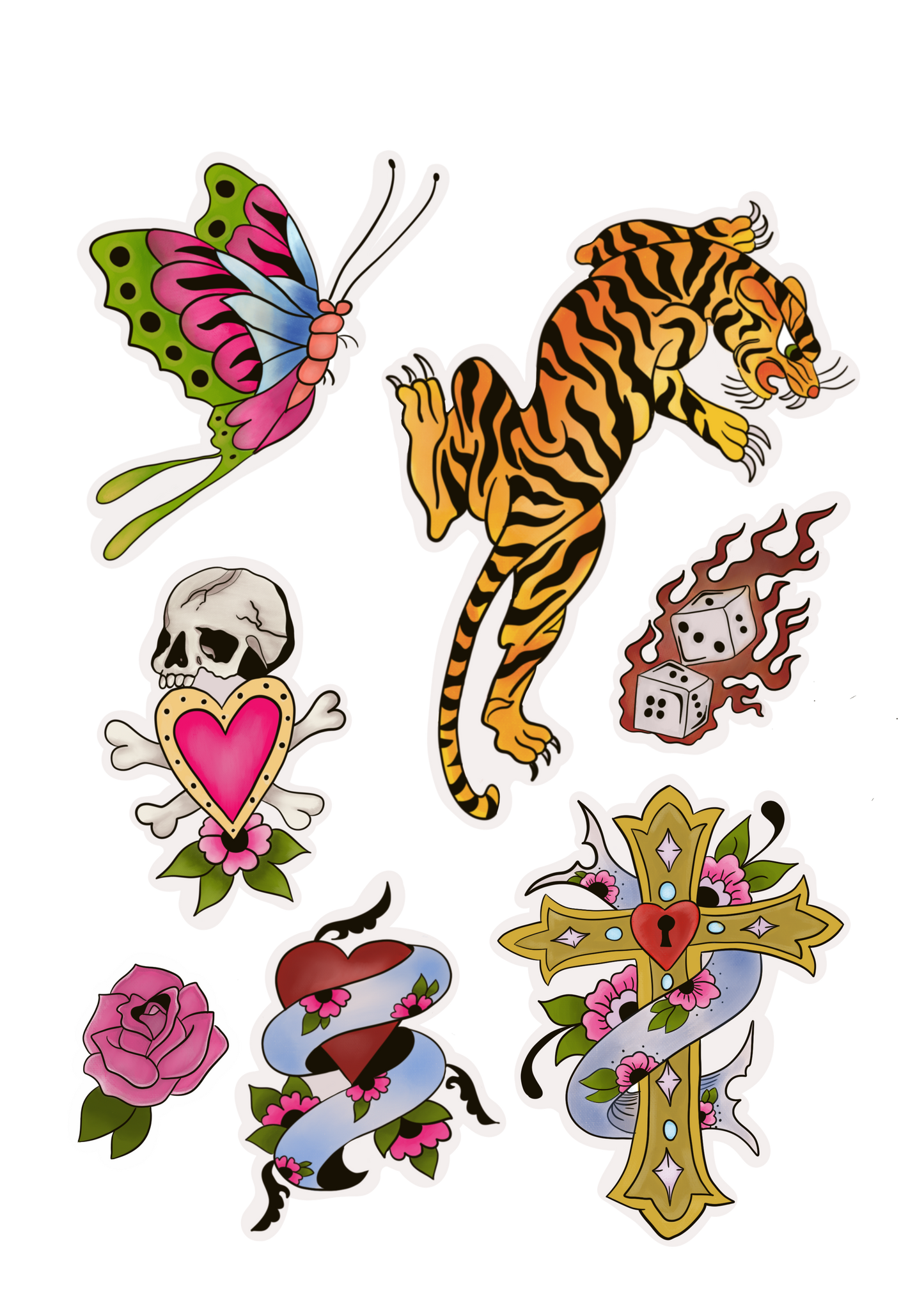 Y2K party sticker bundle