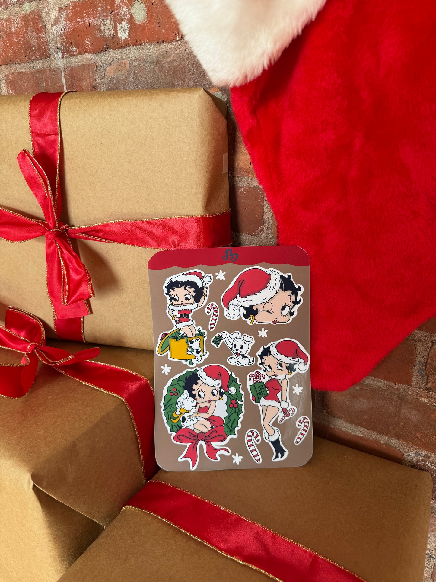 It's a Betty Christmas sticker sheet