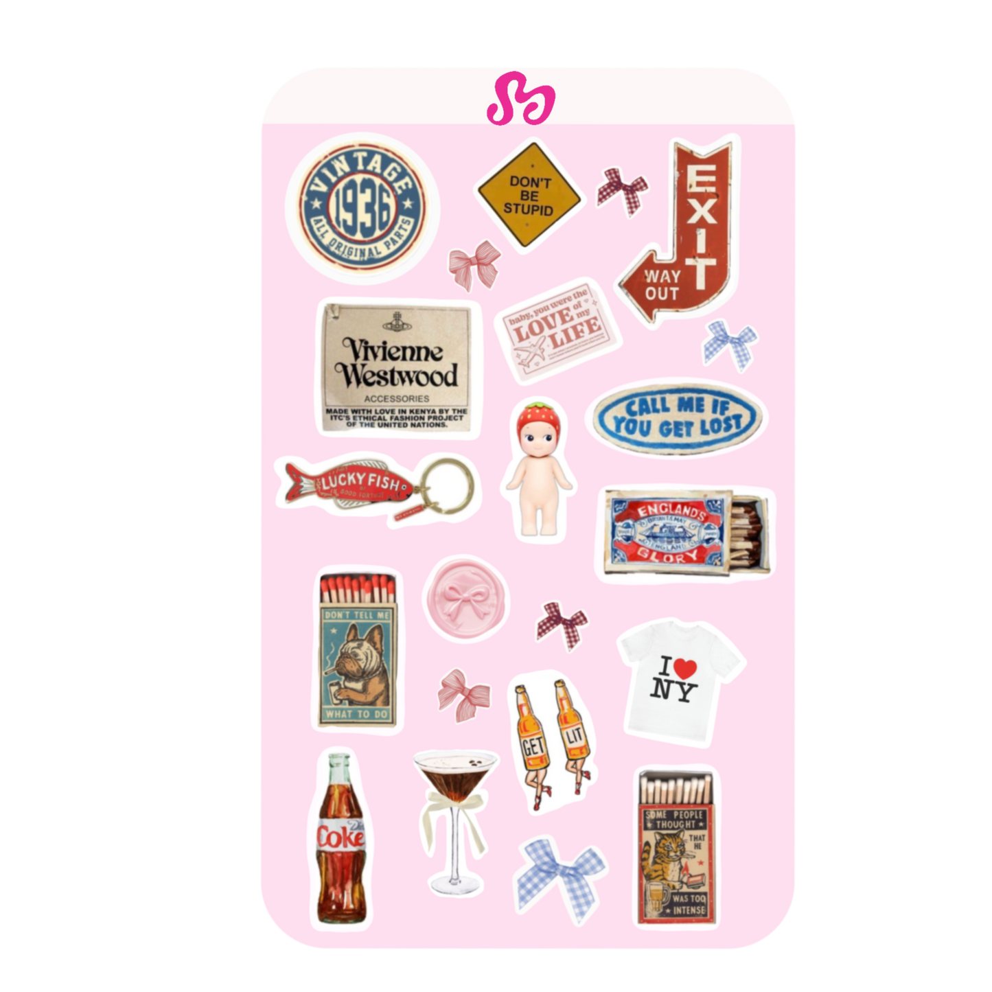 Vintage sticker sheet