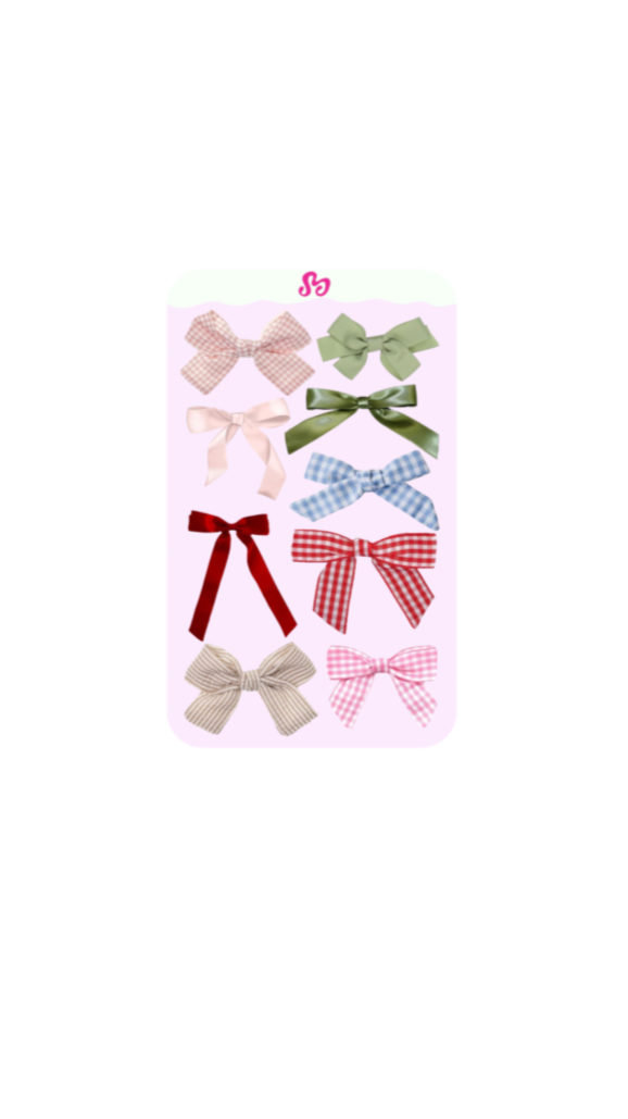 Cutzie bows sticker sheet