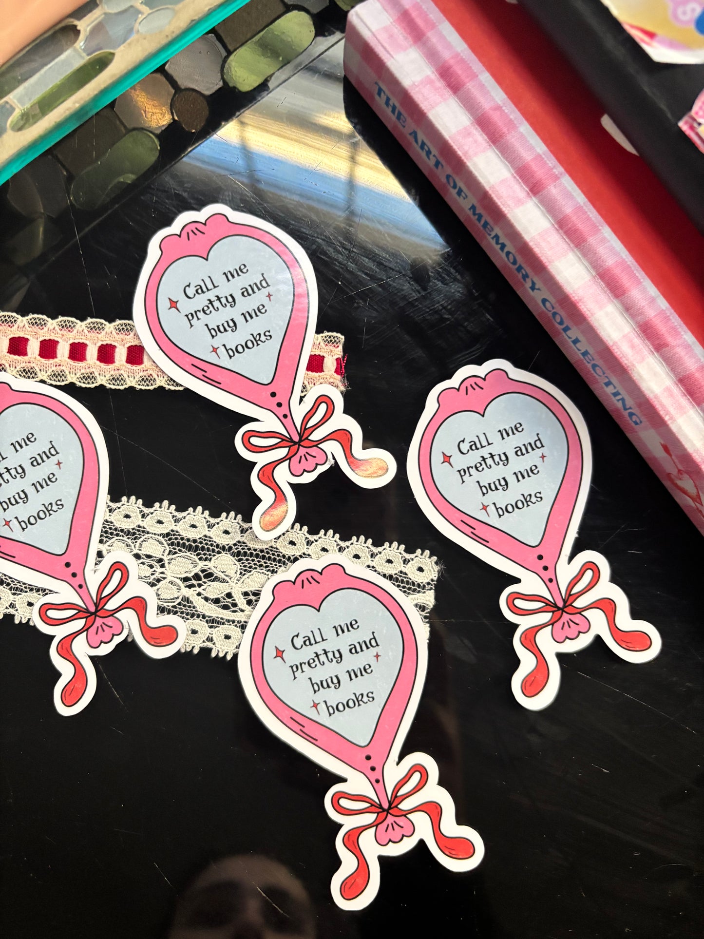 Call me pretty and buy me books sticker