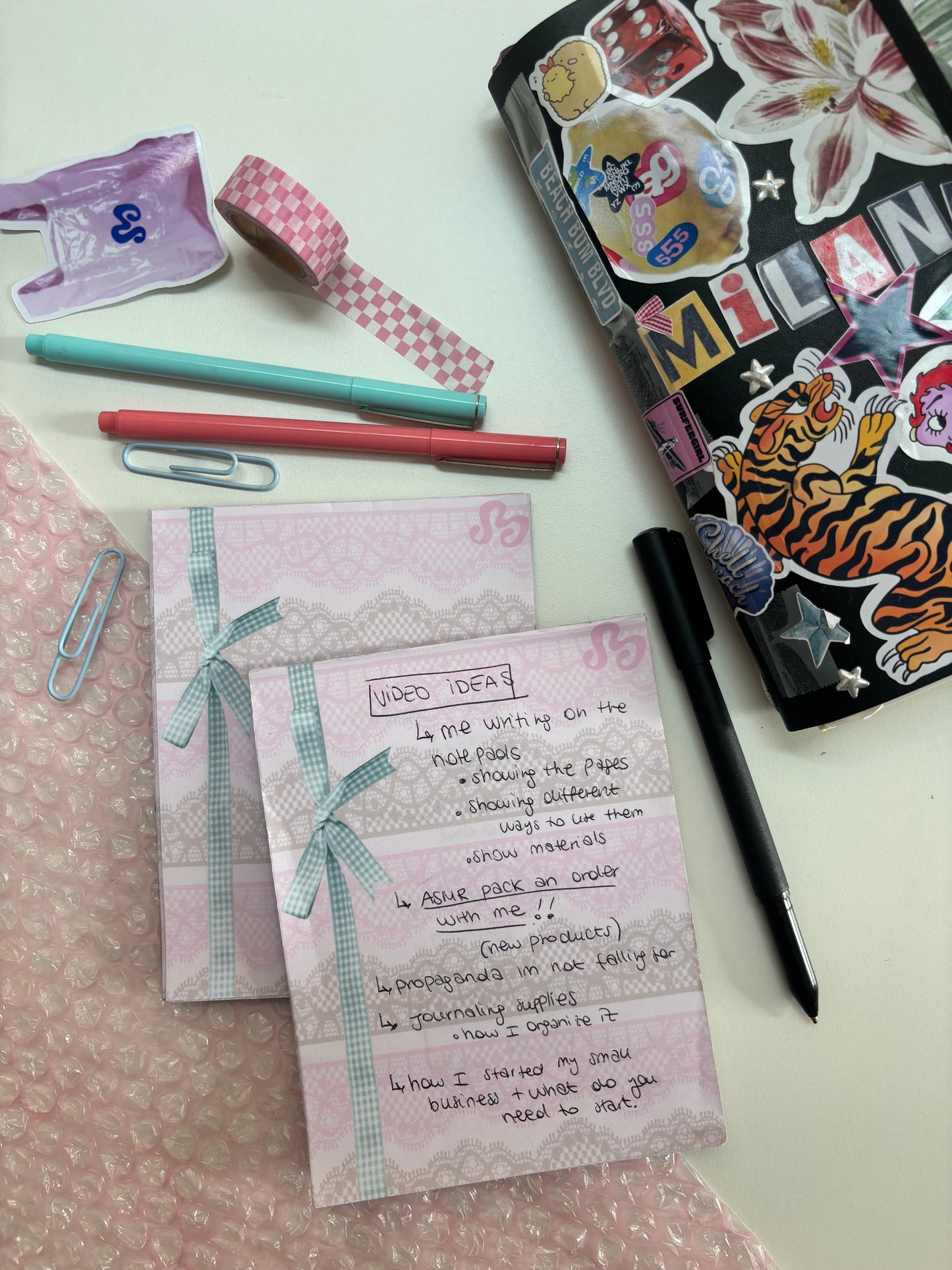 Lace Bow Notepad