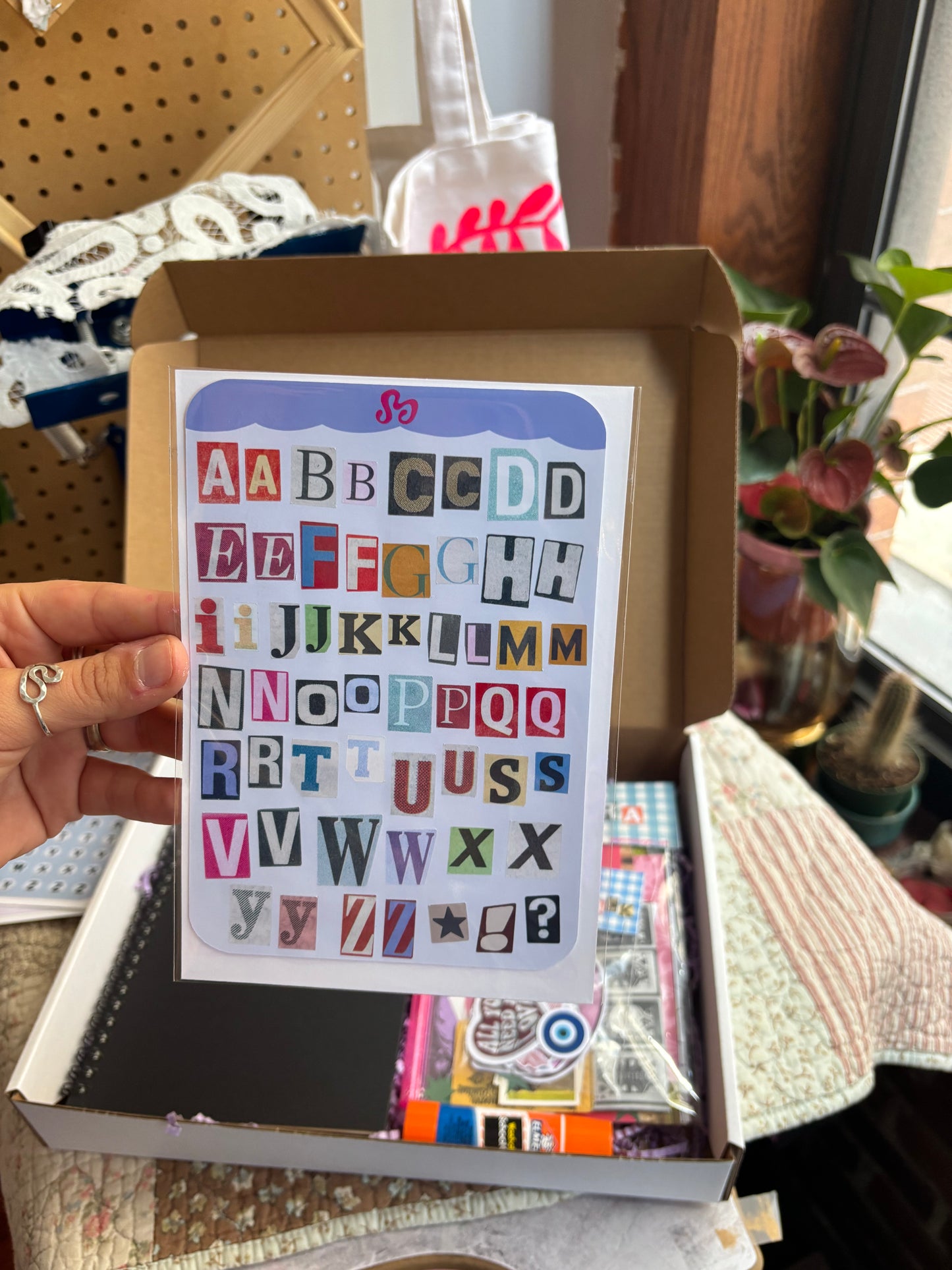 Ransom letters sticker sheet