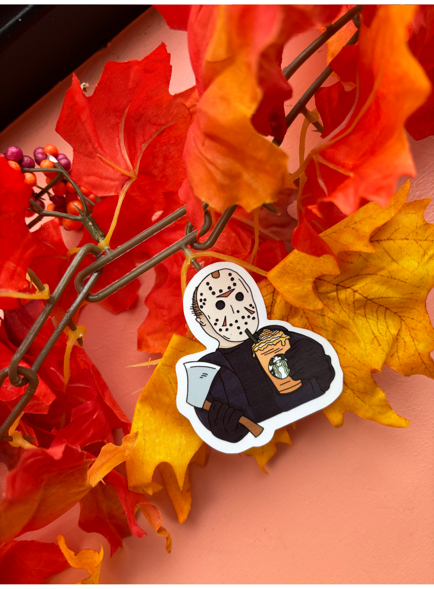 "Jason Likes Fall" Sticker