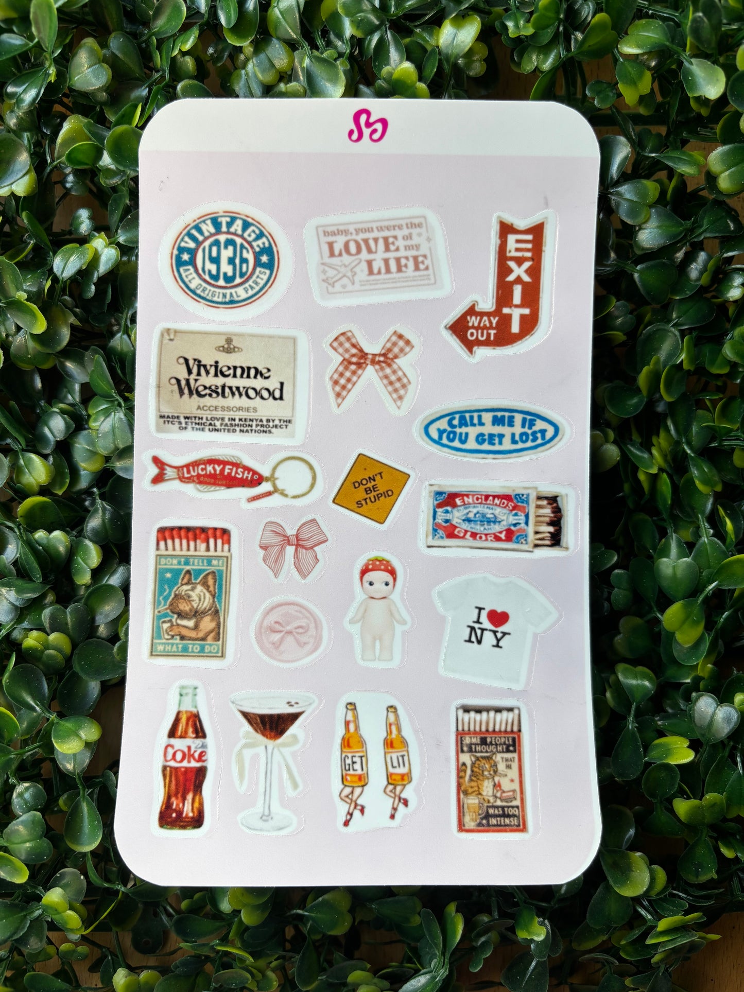Vintage sticker sheet