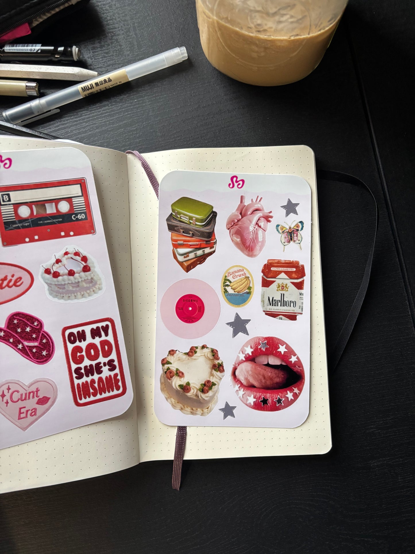 Grunge era stickers sheet