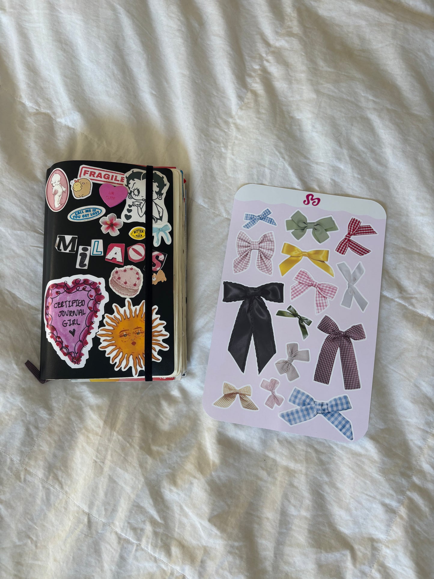 XL bow sticker sheet