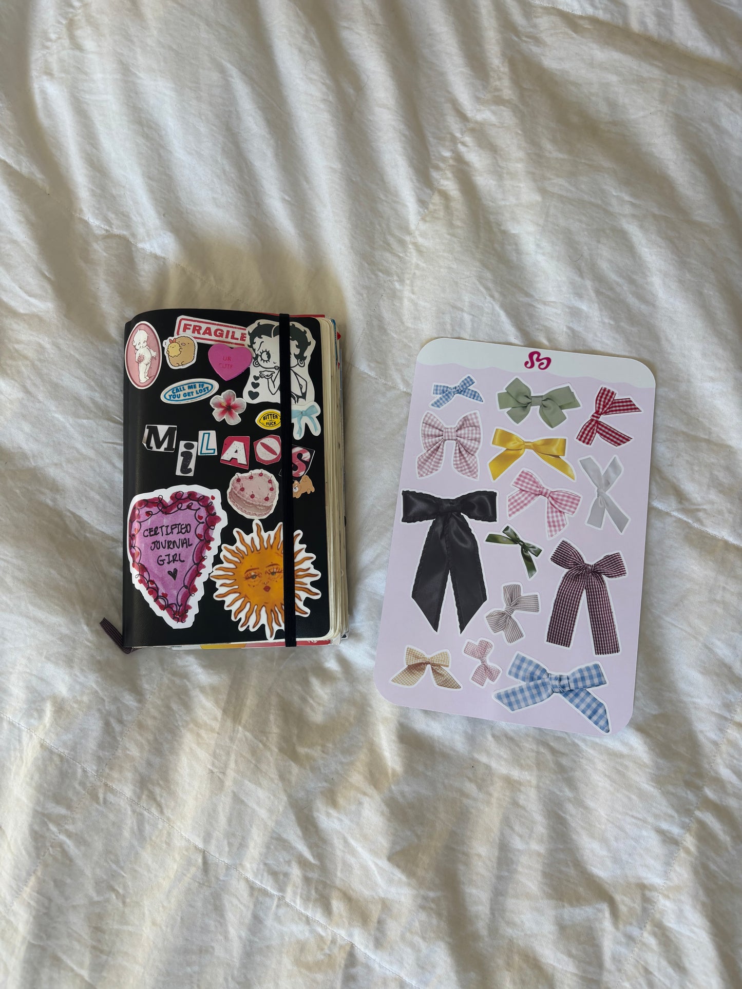 XL bow sticker sheet