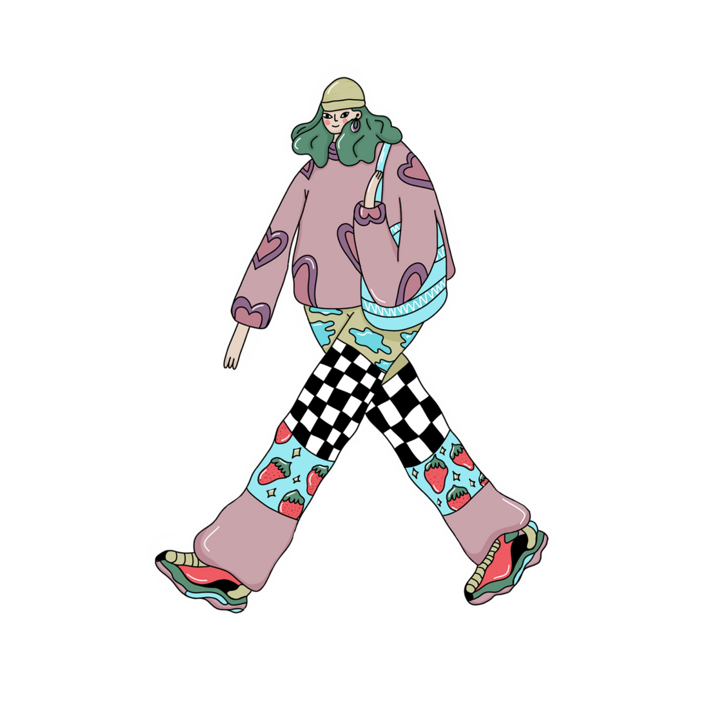 " Farmers market Girl" Sticker