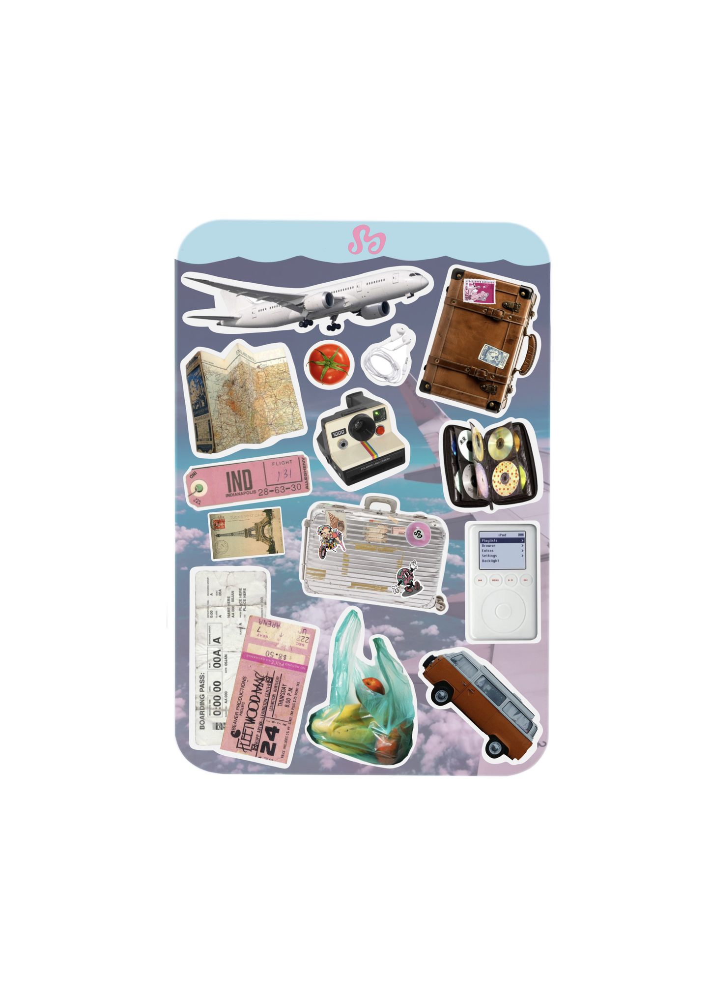 i <3 Traveling sticker sheet