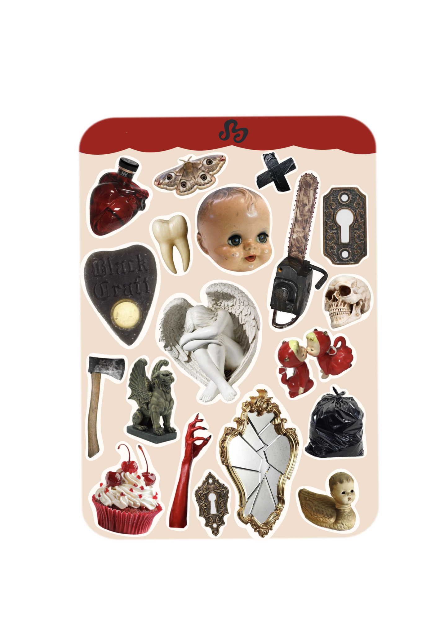 kinda creepy sticker sheet
