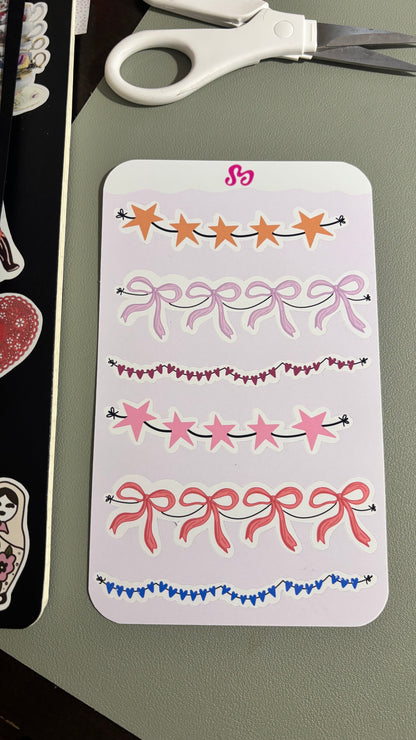 Garland sticker sheet