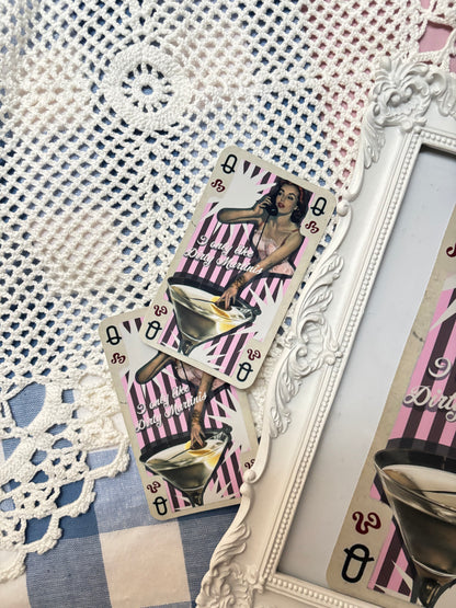 Dirty Martinis playing card stickers