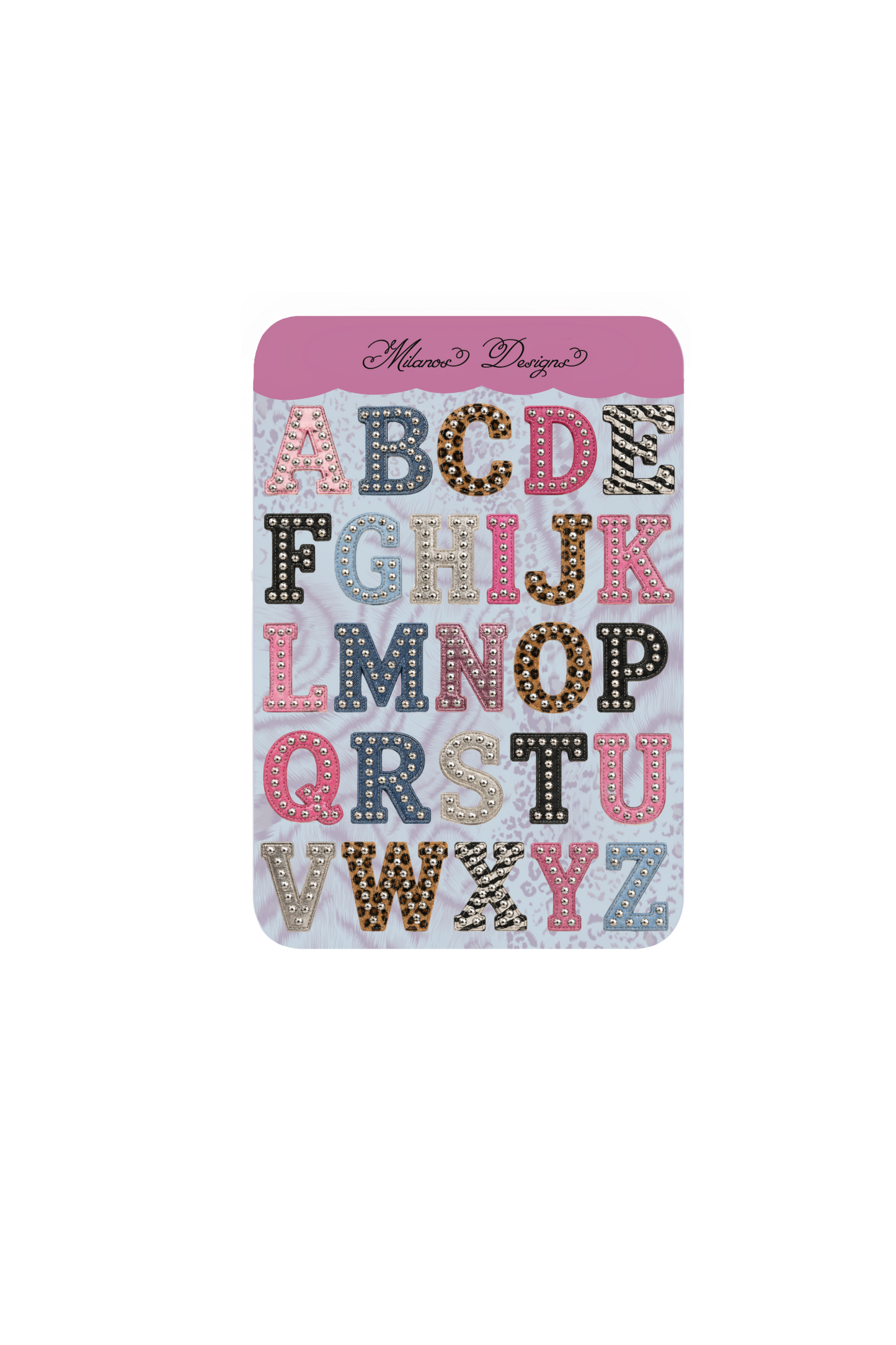 Stud Letters Sticker sheet