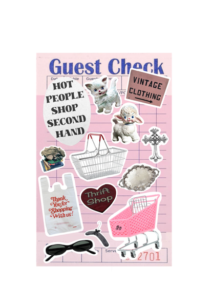 Thrift goddess sticker sheet