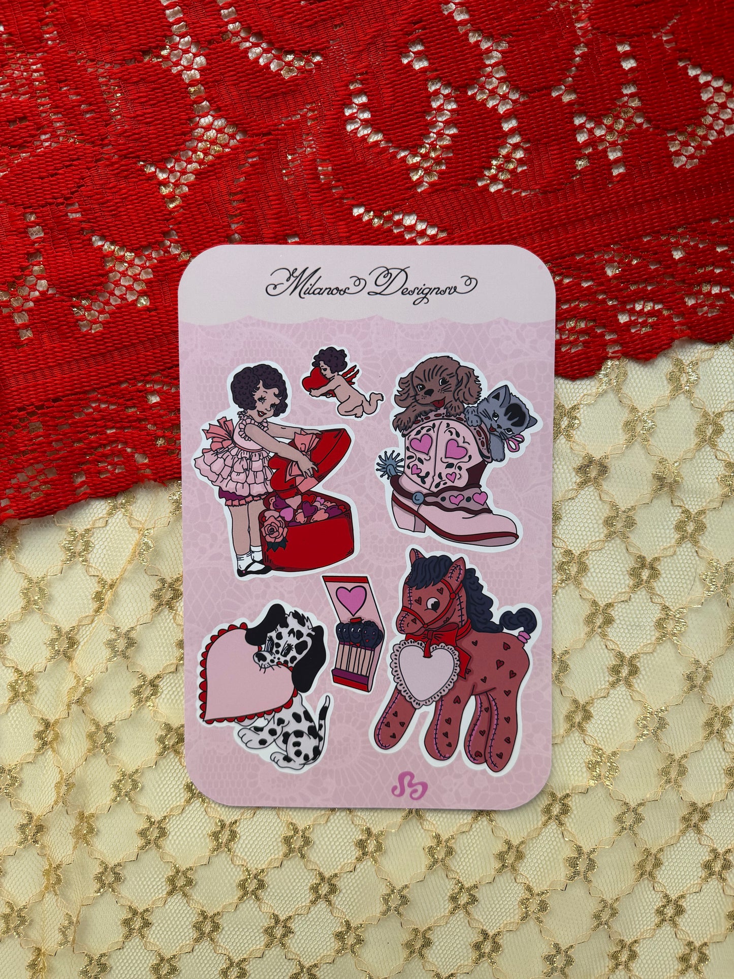 The lovers sticker sheet