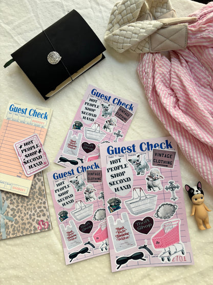 Thrift goddess sticker sheet