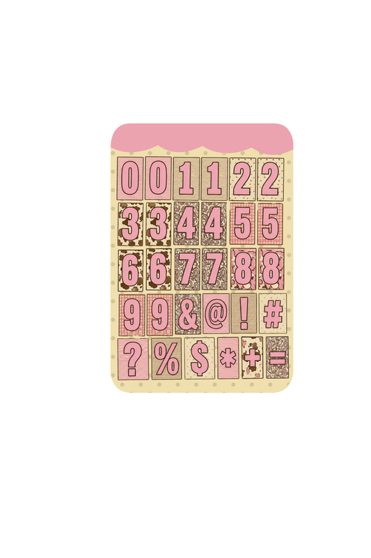 Cutezy Numbers sticker sheet