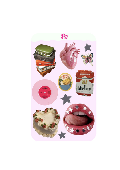 Grunge era stickers sheet