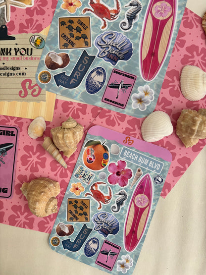 THE summer sticker sheets