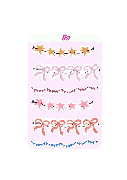 Garland sticker sheet