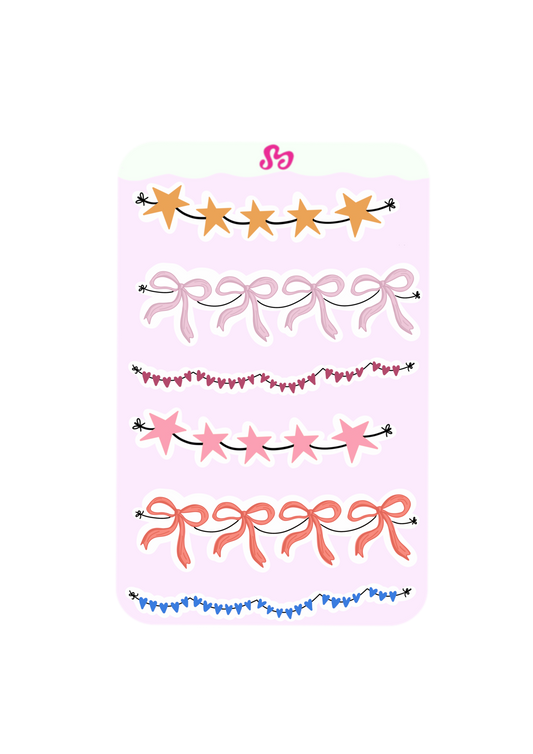 Garland sticker sheet