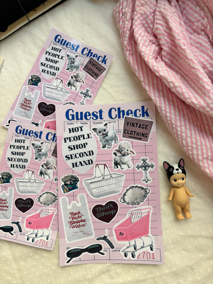 Thrift goddess sticker sheet