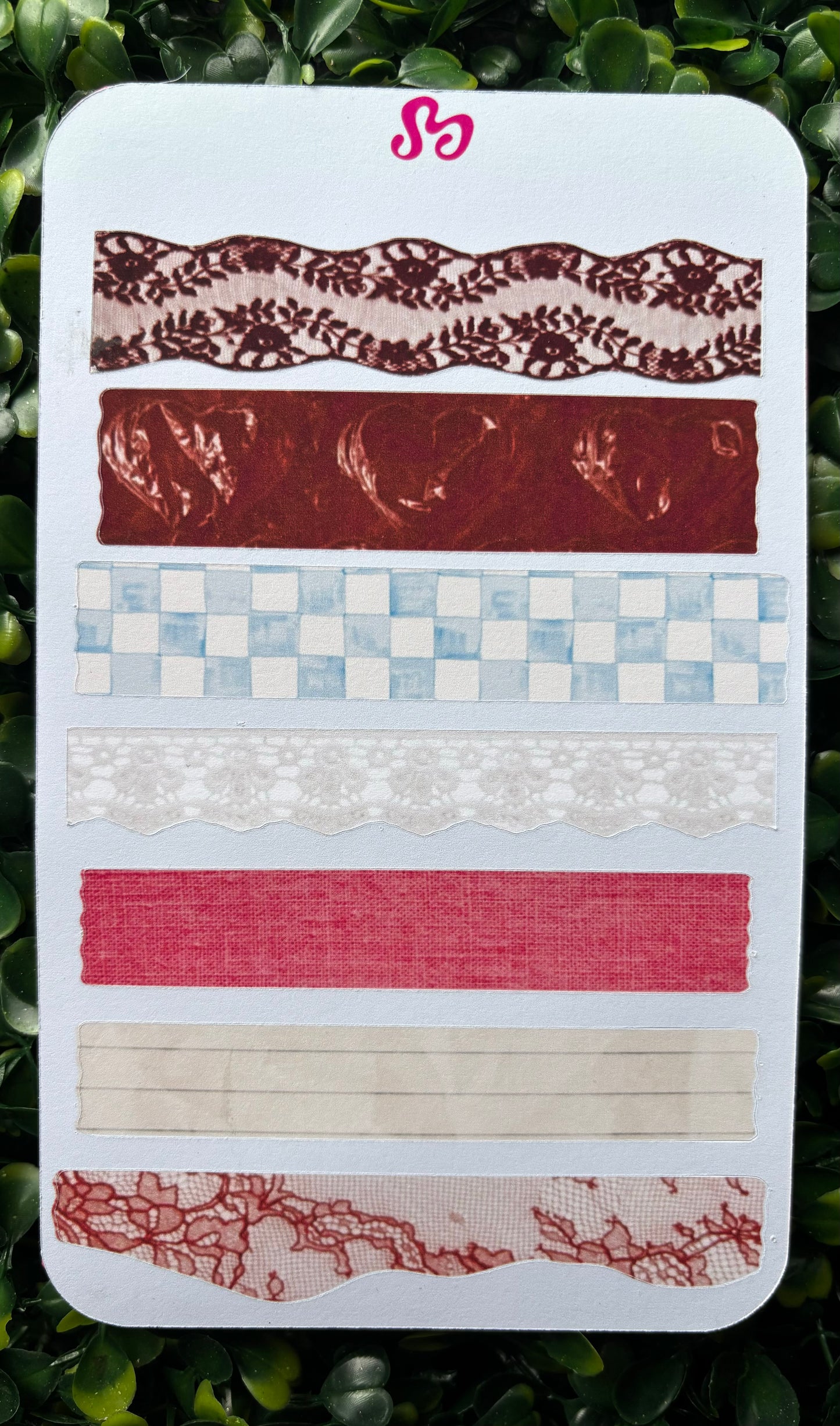 Washi tape strips stickers sheet