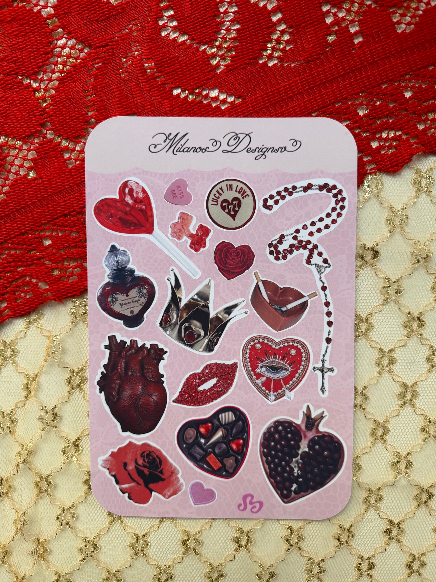 Dark love sticker sheet