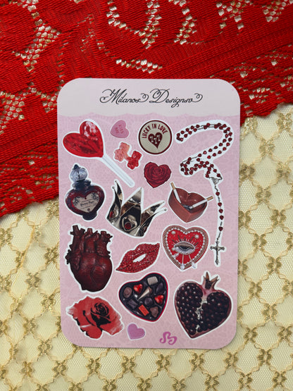 Dark love sticker sheet