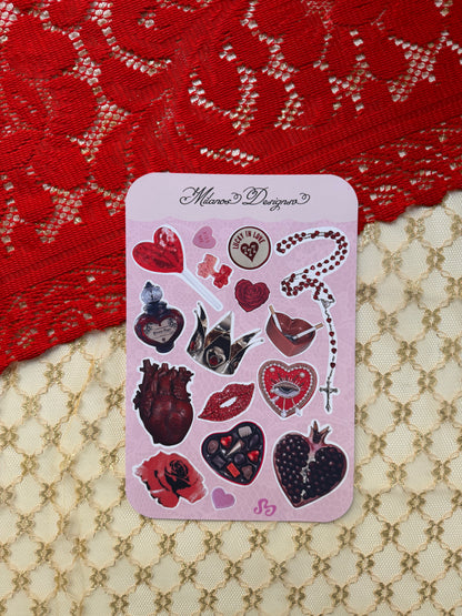 Dark love sticker sheet